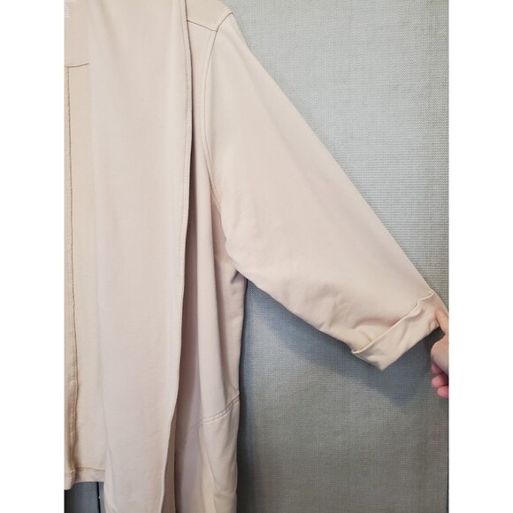 Lands' End Tan Open Front Knit Cardigan with Pockets Size 3X - Picture 2 of 7